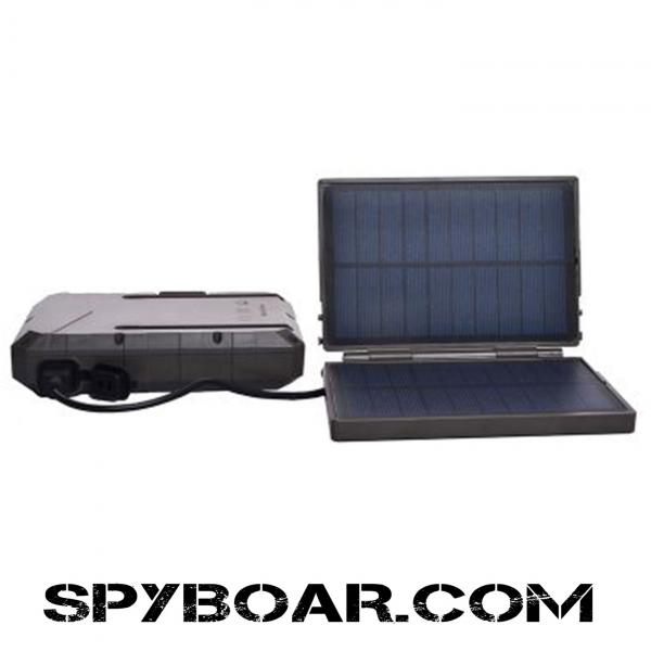 Соларен панел мощност 2,5W и напрежение 5V с пауър банк за мобилни устройства и ловни камери 